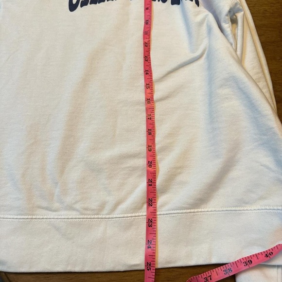 Charleston Sweatshirt Womens M White Collegiate Preppy Coastal‎ Minimalist - Picture 7 of 8